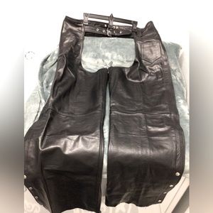 Mens Xelement Black Motorcycle Chaps